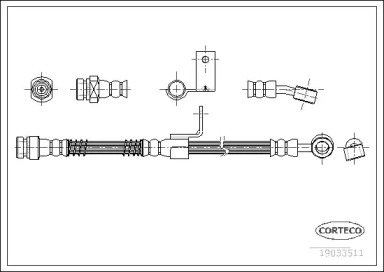 Шлангопровод (CORTECO: 19033511)