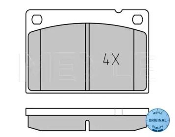 Комплект тормозных колодок (MEYLE: 025 201 5316)