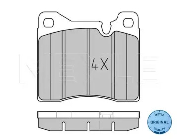 Комплект тормозных колодок (MEYLE: 025 204 3715)