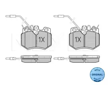 Комплект тормозных колодок (MEYLE: 025 210 8017/W)