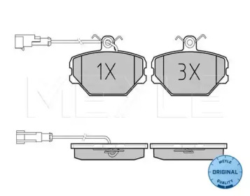 Комплект тормозных колодок (MEYLE: 025 211 0016/W)