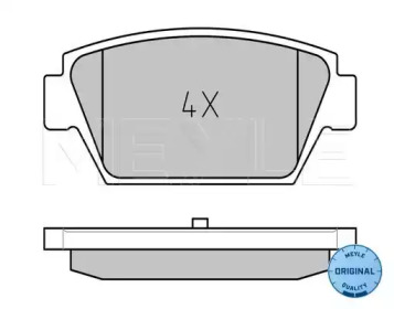 Комплект тормозных колодок (MEYLE: 025 211 2514)