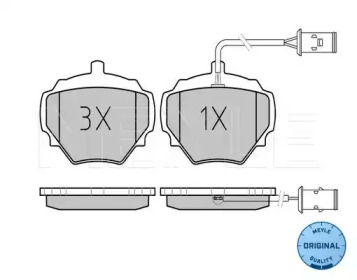 Комплект тормозных колодок (MEYLE: 025 212 3715/W)