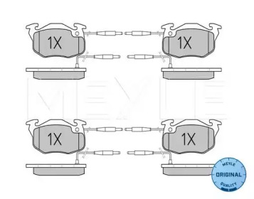 Комплект тормозных колодок (MEYLE: 025 214 1418/W)