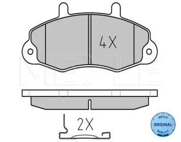 Комплект тормозных колодок (MEYLE: 025 214 7018)