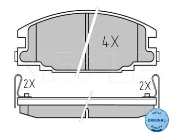 Комплект тормозных колодок (MEYLE: 025 215 4316/W)