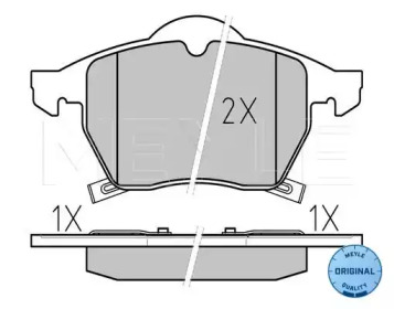 Комплект тормозных колодок (MEYLE: 025 231 1619/W)