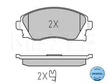 Комплект тормозных колодок (MEYLE: 025 232 2517)