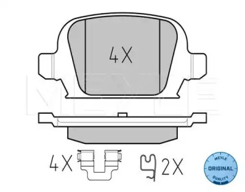 Комплект тормозных колодок (MEYLE: 025 232 8414)