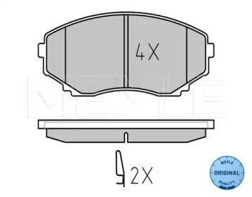 Комплект тормозных колодок (MEYLE: 025 235 1516/W)