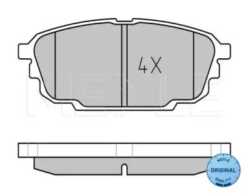 Комплект тормозных колодок (MEYLE: 025 236 9713)