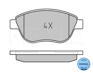 Комплект тормозных колодок (MEYLE: 025 237 0819)