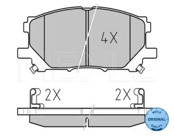 Комплект тормозных колодок (MEYLE: 025 239 8916)