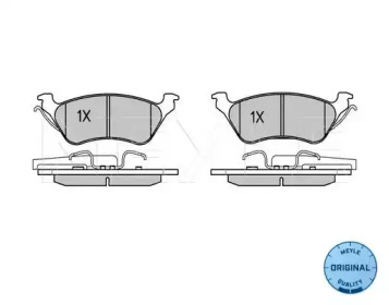 Комплект тормозных колодок (MEYLE: 025 240 3616/W)