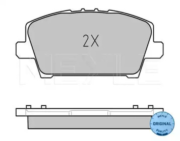 Комплект тормозных колодок (MEYLE: 025 240 8717/W)