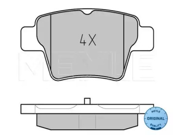 Комплект тормозных колодок (MEYLE: 025 241 5017)