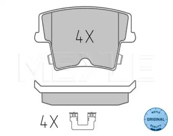Комплект тормозных колодок (MEYLE: 025 241 6318)