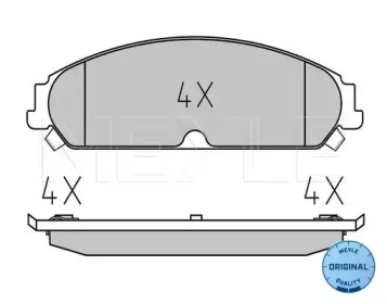 Комплект тормозных колодок (MEYLE: 025 241 6417/W)