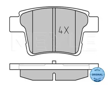 Комплект тормозных колодок (MEYLE: 025 242 6017)