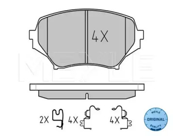 Комплект тормозных колодок (MEYLE: 025 242 9714/W)