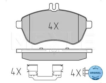 Комплект тормозных колодок (MEYLE: 025 243 0620/K1)