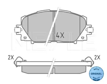 Комплект тормозных колодок (MEYLE: 025 244 5116)