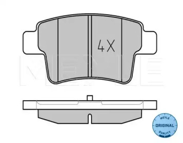 Комплект тормозных колодок (MEYLE: 025 245 4016)