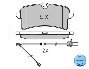 Комплект тормозных колодок (MEYLE: 025 246 4317)