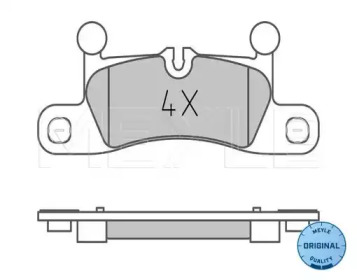Комплект тормозных колодок (MEYLE: 025 247 2116)