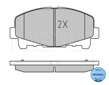 Комплект тормозных колодок (MEYLE: 025 247 6616)