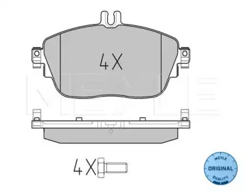 Комплект тормозных колодок (MEYLE: 025 248 6919)