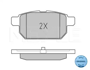 Комплект тормозных колодок (MEYLE: 025 252 5814/W)