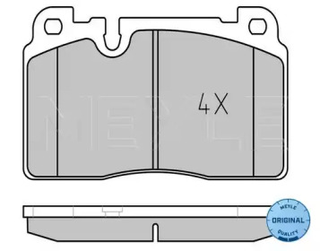 Комплект тормозных колодок (MEYLE: 025 256 4316)