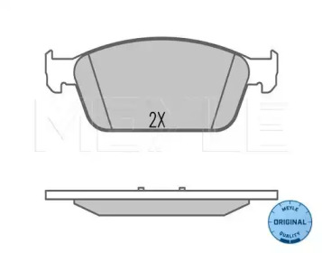 Комплект тормозных колодок (MEYLE: 025 257 3618)