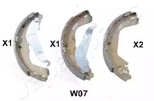 Комлект тормозных накладок (JAPANPARTS: GF-W07AF)