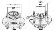 Ступица колеса (JAPANPARTS: KK-21039)