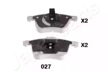 Комплект тормозных колодок (JAPANPARTS: PA-027AF)