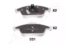 Комплект тормозных колодок (JAPANPARTS: PA-031AF)