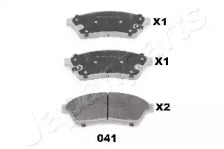 Комплект тормозных колодок (JAPANPARTS: PA-041AF)