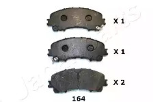 Комплект тормозных колодок (JAPANPARTS: PA-164AF)