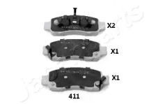 Комплект тормозных колодок (JAPANPARTS: PA-411AF)