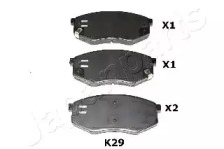 Комплект тормозных колодок (JAPANPARTS: PA-K29AF)