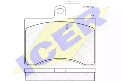 Комплект тормозных колодок (ICER: 140322)