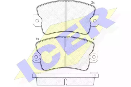 Комплект тормозных колодок (ICER: 140365)