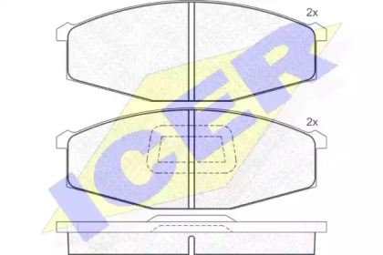 Комплект тормозных колодок (ICER: 140376)