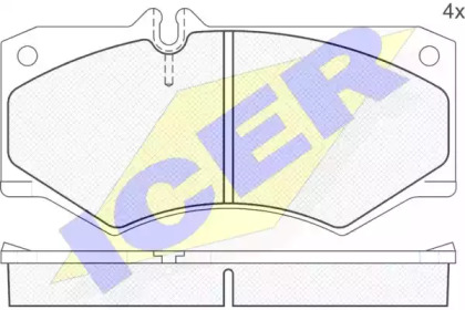Комплект тормозных колодок (ICER: 140405)