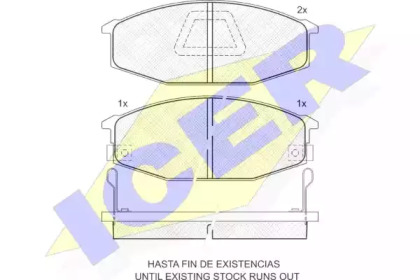 Комплект тормозных колодок (ICER: 140443)