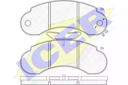 Комплект тормозных колодок (ICER: 140452)