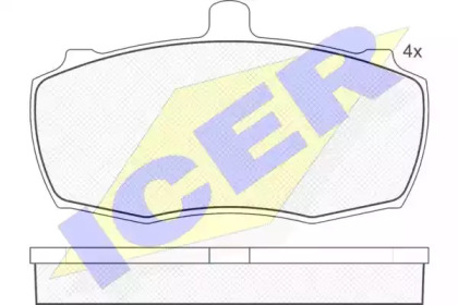 Комплект тормозных колодок (ICER: 140503)