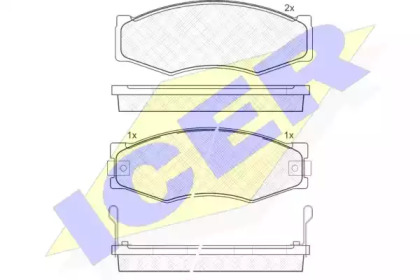 Комплект тормозных колодок (ICER: 140518)
